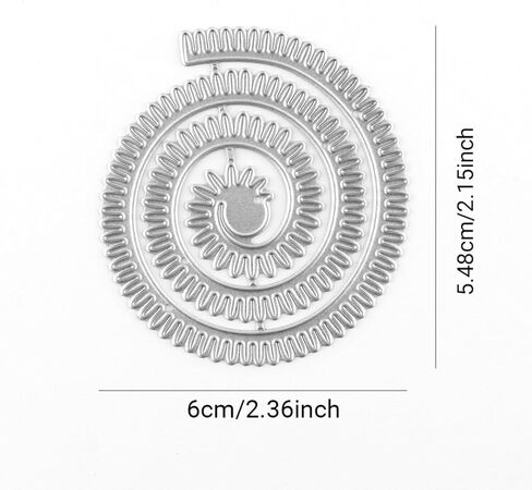 3D Spiral Floral Metal Cutting Dies fro Card Making DIY Scrapbooking Valentine's Day Mother's Day Card Decor Embossing Stencil Die Cuts Punch Template Molds Arts Supplies Metal Die Cuts (T18) in Saudi Arabia