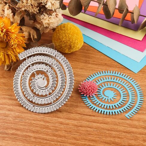 3D Spiral Floral Metal Cutting Dies fro Card Making DIY Scrapbooking Valentine's Day Mother's Day Card Decor Embossing Stencil Die Cuts Punch Template Molds Arts Supplies Metal Die Cuts (T18) in Saudi Arabia