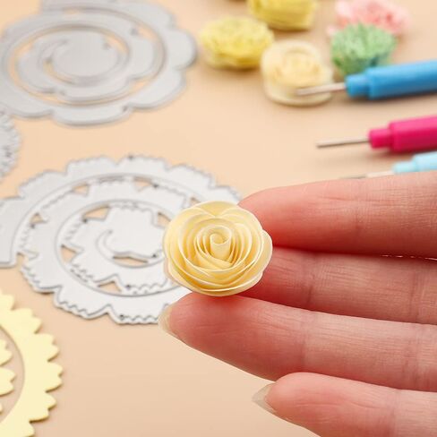 3D Spiral Floral Metal Cutting Dies fro Card Making DIY Scrapbooking Valentine's Day Mother's Day Card Decor Embossing Stencil Die Cuts Punch Template Molds Arts Supplies Metal Die Cuts (T18) in Saudi Arabia