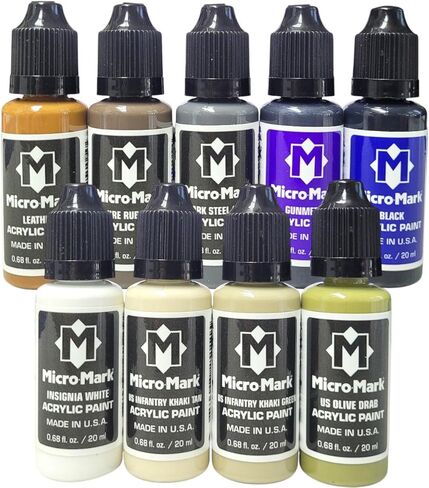 Micro-Mark US Army Armor/Infantry WW1-Vietnam Acrylic Paint, 9pc Set in Saudi Arabia