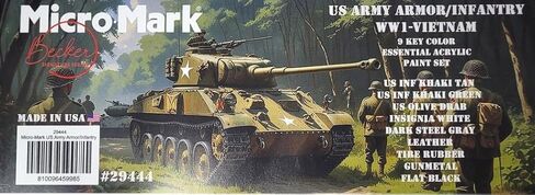 Micro-Mark US Army Armor/Infantry WW1-Vietnam Acrylic Paint, 9pc Set in Saudi Arabia