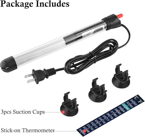 FEDOUR 50W 100W 300W Submersible Glass Heater for 5‑70 Gallon Aquariums in Saudi Arabia