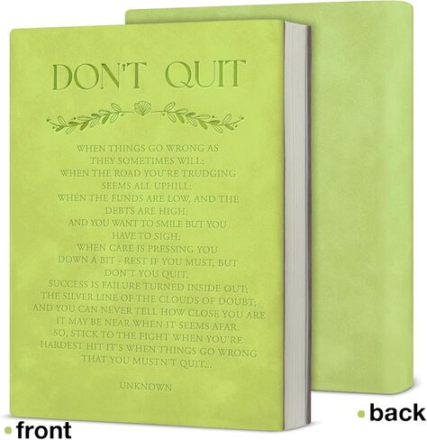 Inspirational Quote 160 Pages Journal Notebook - Motivational Gifts for Women, Men, Friends, Coworkers - Don't Quit Writing Notebook Gift in Saudi Arabia