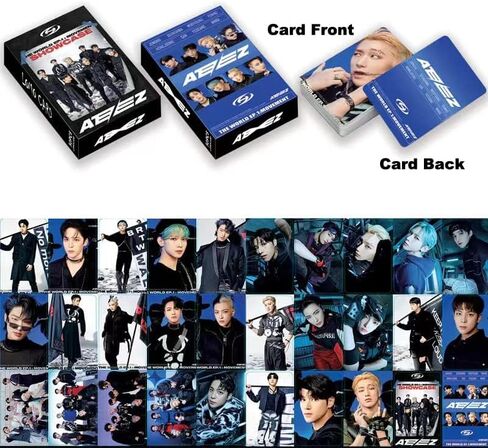 HOMRAA 5 عبوات/150 قطعة من بطاقات Lomo Card Kpop Photocards بطاقات تهنئة مع بطاقات بريدية لـ Ateez in Saudi Arabia