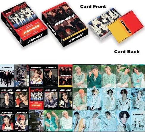 HOMRAA 5 عبوات/150 قطعة من بطاقات Lomo Card Kpop Photocards بطاقات تهنئة مع بطاقات بريدية لـ Ateez in Saudi Arabia