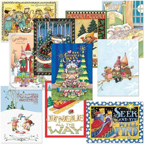 Current Classic Christmas Card Assortments - Holiday Greeting Cards, Set of 32, Large 5" x 7", Sentiments Inside, Envelopes Included in Saudi Arabia