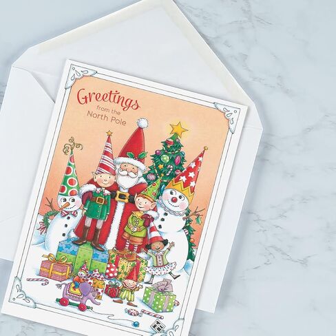 Current Classic Christmas Card Assortments - Holiday Greeting Cards, Set of 32, Large 5" x 7", Sentiments Inside, Envelopes Included in Saudi Arabia