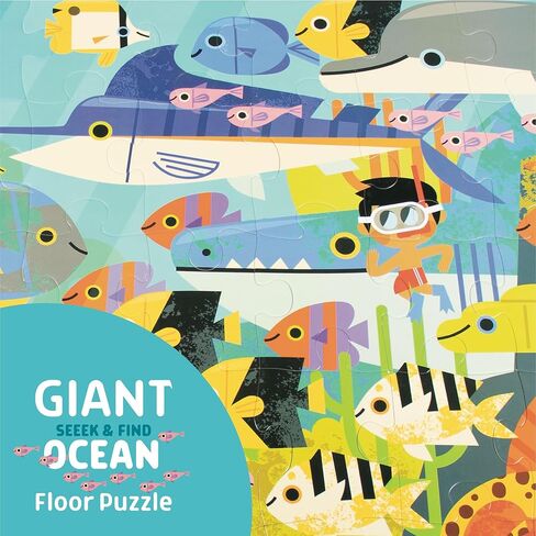 Chuckle & Roar - Seek & Find Treasure Hunt Puzzle - Engaging and Educational Puzzles for Kids - Larger Pieces Designed for Preschool Hands - 50 PC Floor Puzzle in Saudi Arabia