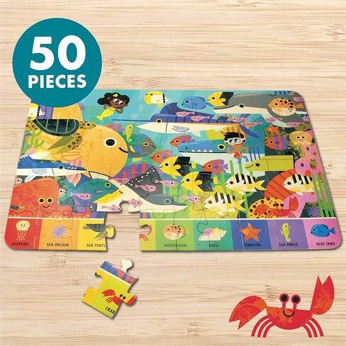 Chuckle & Roar - Seek & Find Treasure Hunt Puzzle - Engaging and Educational Puzzles for Kids - Larger Pieces Designed for Preschool Hands - 50 PC Floor Puzzle in Saudi Arabia