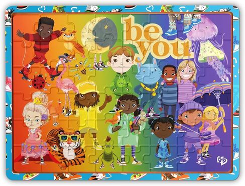 Upbounders Little Likes Kids - Splash Park Jumbo Puzzle, 48 Pieces, Beginner Jigsaw Floor Puzzle with Multicultural Family Children Preschoolers at Play, Age 4-8 in Kuwait