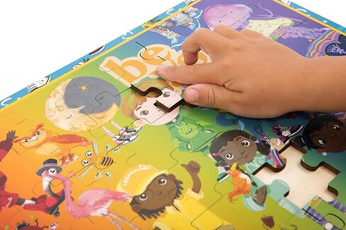 Upbounders Little Likes Kids - Splash Park Jumbo Puzzle, 48 Pieces, Beginner Jigsaw Floor Puzzle with Multicultural Family Children Preschoolers at Play, Age 4-8 in Kuwait
