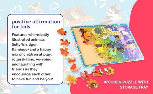 Upbounders Little Likes Kids - Splash Park Jumbo Puzzle, 48 Pieces, Beginner Jigsaw Floor Puzzle with Multicultural Family Children Preschoolers at Play, Age 4-8 in Kuwait