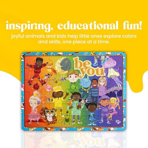 Upbounders Little Likes Kids - Splash Park Jumbo Puzzle, 48 Pieces, Beginner Jigsaw Floor Puzzle with Multicultural Family Children Preschoolers at Play, Age 4-8 in Kuwait