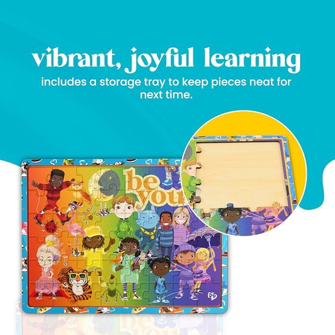 Upbounders Little Likes Kids - Splash Park Jumbo Puzzle, 48 Pieces, Beginner Jigsaw Floor Puzzle with Multicultural Family Children Preschoolers at Play, Age 4-8 in Kuwait