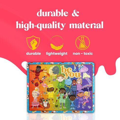 Upbounders Little Likes Kids - Splash Park Jumbo Puzzle, 48 Pieces, Beginner Jigsaw Floor Puzzle with Multicultural Family Children Preschoolers at Play, Age 4-8 in Kuwait