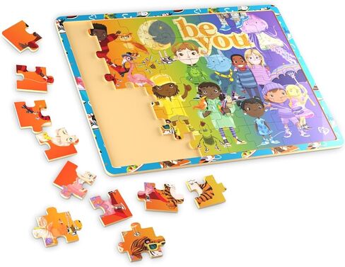Upbounders Little Likes Kids - Splash Park Jumbo Puzzle, 48 Pieces, Beginner Jigsaw Floor Puzzle with Multicultural Family Children Preschoolers at Play, Age 4-8 in Kuwait