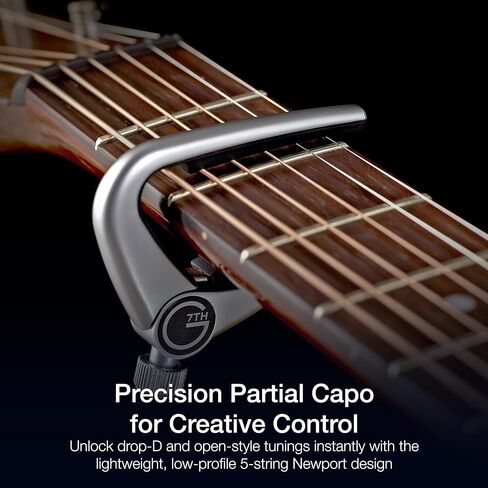 G7th Newport Partial #3 Capo - 3 String Pressure Touch Guitar Capo - فضي in Kuwait