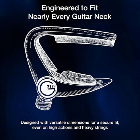 G7th Newport Partial #3 Capo - 3 String Pressure Touch Guitar Capo - فضي in Kuwait