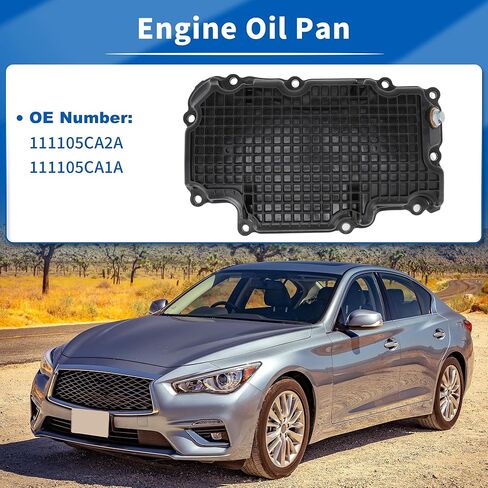 حشية وعاء زيت المحرك لسيارة إنفينيتي Q50 2016-2022 مجموعة قابس تصريف حوض زيت ناقل الحركة لسيارة إنفينيتي Q60 2017-2022 رقم 111105CA2A/111105CA1A بلاستيك in Saudi Arabia