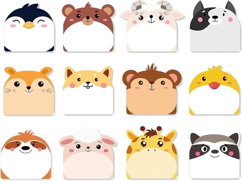 12 Sets Cute Cat Sticky Notes,Sticky Notes Set for Office, Home, School, Meeting, Supplies Creative Gifts(Style 1) in Saudi Arabia
