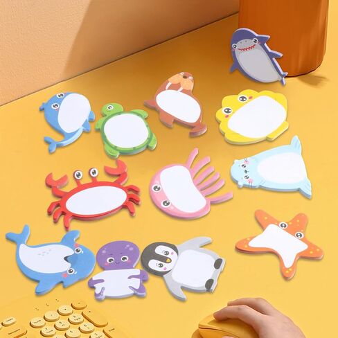 12 Sets Cute Cat Sticky Notes,Sticky Notes Set for Office, Home, School, Meeting, Supplies Creative Gifts(Style 1) in Saudi Arabia