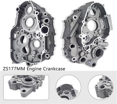 Crankcase,Crankcase Cover Fit for ZONGSHEN NC250 ZS177MM 250cc KAYO T6 K6 BSE Motorcycles Engine Cover Left Right Crankcase Crankshaft Parts(Left) in Saudi Arabia