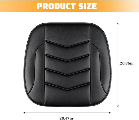 Car Front Bottom Seat Cover, Leather Breathable Driver Bottom Seat Protector with Storage Pocket, Anti-Slip Full Wrapped Automotive Chair Cushion Mat, Universal for Truck Van RV (Black) in Saudi Arabia