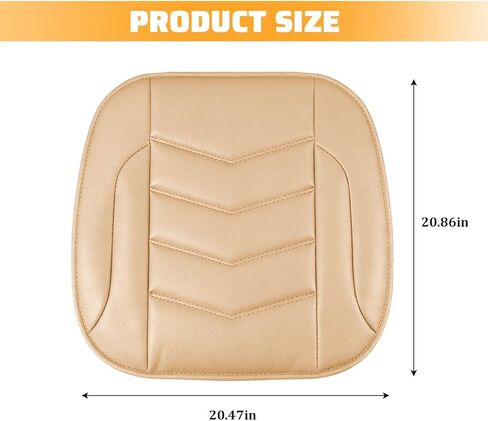 Car Front Bottom Seat Cover, Leather Breathable Driver Bottom Seat Protector with Storage Pocket, Anti-Slip Full Wrapped Automotive Chair Cushion Mat, Universal for Truck Van RV (Black) in Saudi Arabia