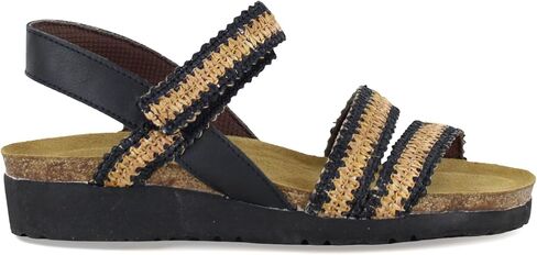 صندل رياضي Kayla نسائي من NAOT Footwear مصنوع من الجلد الأسود الناعم - مقاس 9-9.5 M US in Saudi Arabia