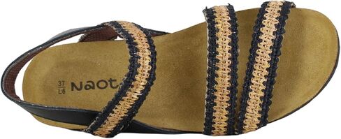 صندل رياضي Kayla نسائي من NAOT Footwear مصنوع من الجلد الأسود الناعم - مقاس 9-9.5 M US in Saudi Arabia