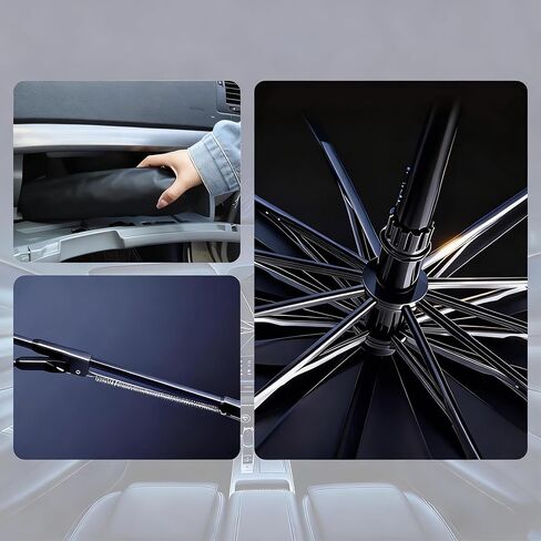 Car Windshield Sunshade UV Blocking Foldable Adjustable, 140cm(56") L x 80cm(32") W in Saudi Arabia