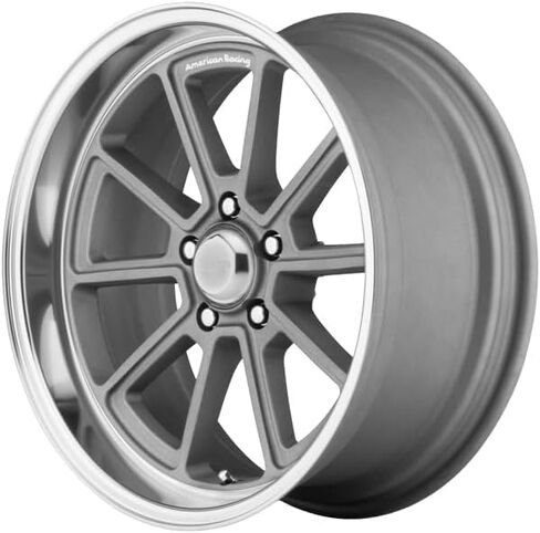 American Racing Vintage VN510 DRAFT 18X10 5X5.0 5.5 0 مم حافة فضية عتيقة بقطع الماس - VN51081050400 in Kuwait