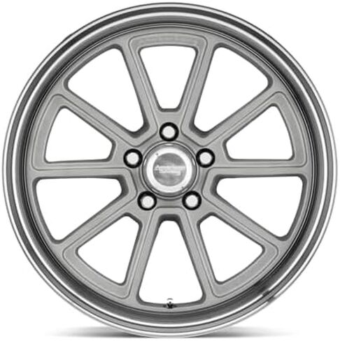 American Racing Vintage VN510 DRAFT 18X10 5X5.0 5.5 0 مم حافة فضية عتيقة بقطع الماس - VN51081050400 in Kuwait