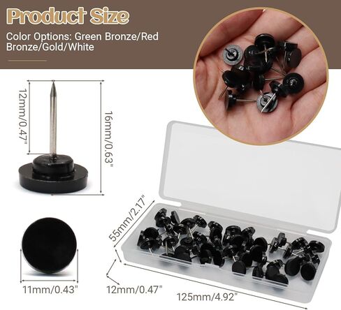 Biaungdo 150 Pcs Black Flat Push Pins, Plastic Round Head Thumb Tacks for Cork Board, Picture Hanging Nails Decorative Pushpins Wall Tacks for Bulletin Board, Wall Hangings, Home Decor in Saudi Arabia