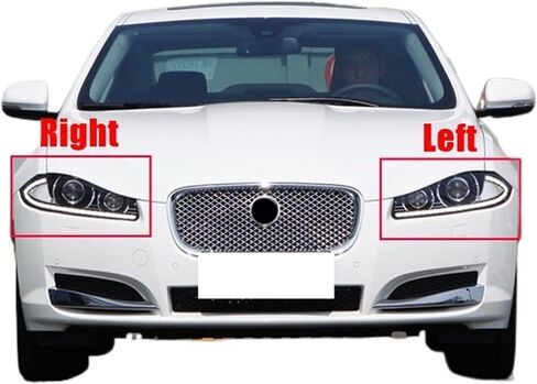 Compatible for Jaguar XF XFL 2012 2013 2014 2015 Car Front Headlight Lens Cover Auto Headlamps Lampcover Transparent Lampshades Lamp Shell(A Piar 2PCS) in Saudi Arabia