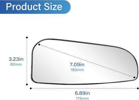 68067731AA Driver Left Side Lower Mirror Glass, Compatible with Dodge Ram 1500 2500 3500 4500 5500 2010-2020 Right Pass Convex Lower Mirror Glass in Saudi Arabia