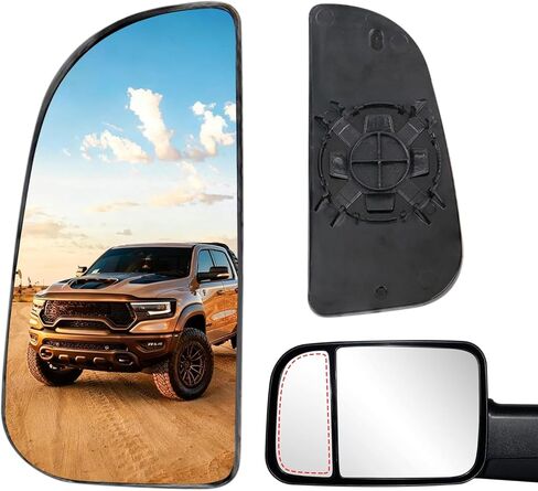68067731AA Driver Left Side Lower Mirror Glass, Compatible with Dodge Ram 1500 2500 3500 4500 5500 2010-2020 Right Pass Convex Lower Mirror Glass in Saudi Arabia