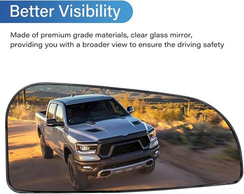 68067731AA Driver Left Side Lower Mirror Glass, Compatible with Dodge Ram 1500 2500 3500 4500 5500 2010-2020 Right Pass Convex Lower Mirror Glass in Saudi Arabia