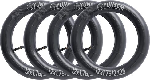 أنابيب دراجة YunSCM مقاس 12 بوصة 12x1.75/1.95/2.125 AV32mm Schrader Valve 12 بوصة أنابيب داخلية للدراجة متوافقة مع 12 × 1.75 12 × 1.90 12 × 1.95 12 × 2.1 12 × 2.125 أنابيب إطارات دراجة للأطفال - قطعتان in Saudi Arabia