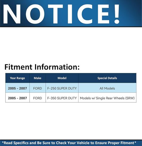 محور ديترويت - وسادات الفرامل الخلفية لاستبدال وسادات الفرامل السيراميكية 2005-2007 Ford F-250 F-350 Super Duty 2006 in Saudi Arabia