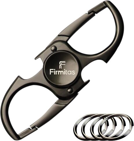 keychain Stress Relief Tool for Adults & Teens with Bottle Opener | Alloy Metal Focus Toy & Portable Key Ring | 3X Life Tungsten Spring & Professional Bearing Black 3-in-1 in Saudi Arabia