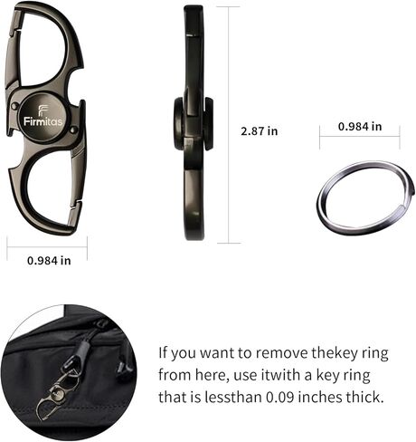 keychain Stress Relief Tool for Adults & Teens with Bottle Opener | Alloy Metal Focus Toy & Portable Key Ring | 3X Life Tungsten Spring & Professional Bearing Black 3-in-1 in Saudi Arabia