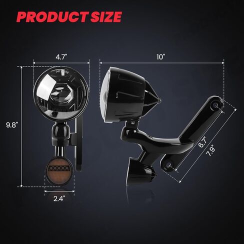 مجموعة دعامة مصباح الضباب المساعدة مقاس 4.5 بوصة، إشارة دوران رصاصة لـ Harley Electra Glide Street Glide Ultra Limited 2014-2023، مجموعة مصابيح التوصيل والتشغيل المجمعة in Saudi Arabia