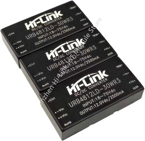 30 واط 12 فولت الناتج تيار مستمر تيار مستمر وحدة إمداد الطاقة 18-75 فولت المدخلات URB4812LD-30WR3 91% كفاءة معزولة الغطاء الذكي in Kuwait
