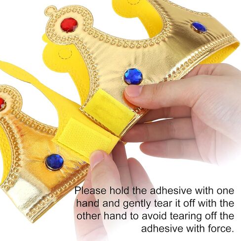 Gold King Crowns Prince Birthday Crown Hat Soft Royal Crown Dress-Up for Birthday Party Halloween Accessories Photo Props in Kuwait