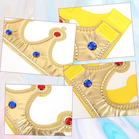 Gold King Crowns Prince Birthday Crown Hat Soft Royal Crown Dress-Up for Birthday Party Halloween Accessories Photo Props in Kuwait