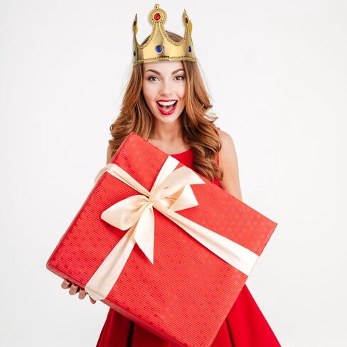 Gold King Crowns Prince Birthday Crown Hat Soft Royal Crown Dress-Up for Birthday Party Halloween Accessories Photo Props in Kuwait