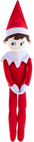 ألعاب The Elf on the Shelf Plushee Pals القابلة للاحتضان، باللون الأحمر، 27 بوصة، ألعاب Scout Elf القطيفة - صبي محبوب ذو عيون زرقاء in Saudi Arabia