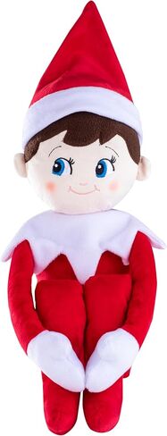 ألعاب The Elf on the Shelf Plushee Pals القابلة للاحتضان، باللون الأحمر، 27 بوصة، ألعاب Scout Elf القطيفة - صبي محبوب ذو عيون زرقاء in Saudi Arabia