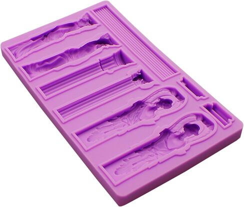 Roman Column Silicone Molds Goddess Sculpture Greek Marble Fondant Molds Pillars Bas Relief Retro Chocolate Mold for Cake Decorating Epoxy Resin Baking DIY Craft Soap Sugar Craft Polymer Clay Plaster in Saudi Arabia